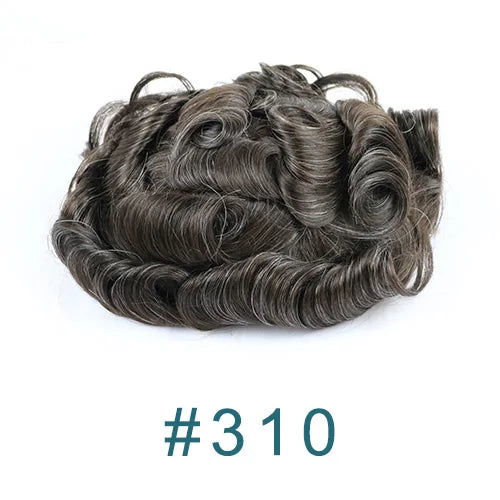 Super Natural Hairline 0.02mm Ultra‑Thin Skin V‑Loop Men’s Toupee 1B20/520