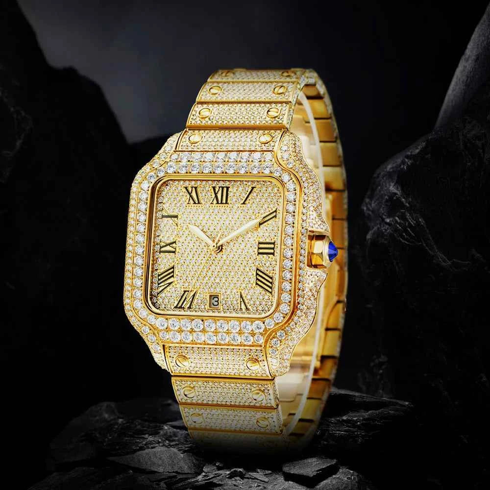 New Stylish Hip Hop Iced Out Diamond Jewelry Watches Automatic D Color VVS Moissanite Watch Past Diamond Tester