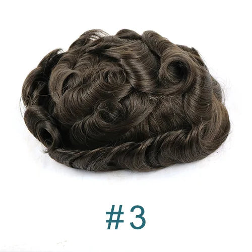Super Natural Hairline 0.02mm Ultra‑Thin Skin V‑Loop Men’s Toupee 1B20/520