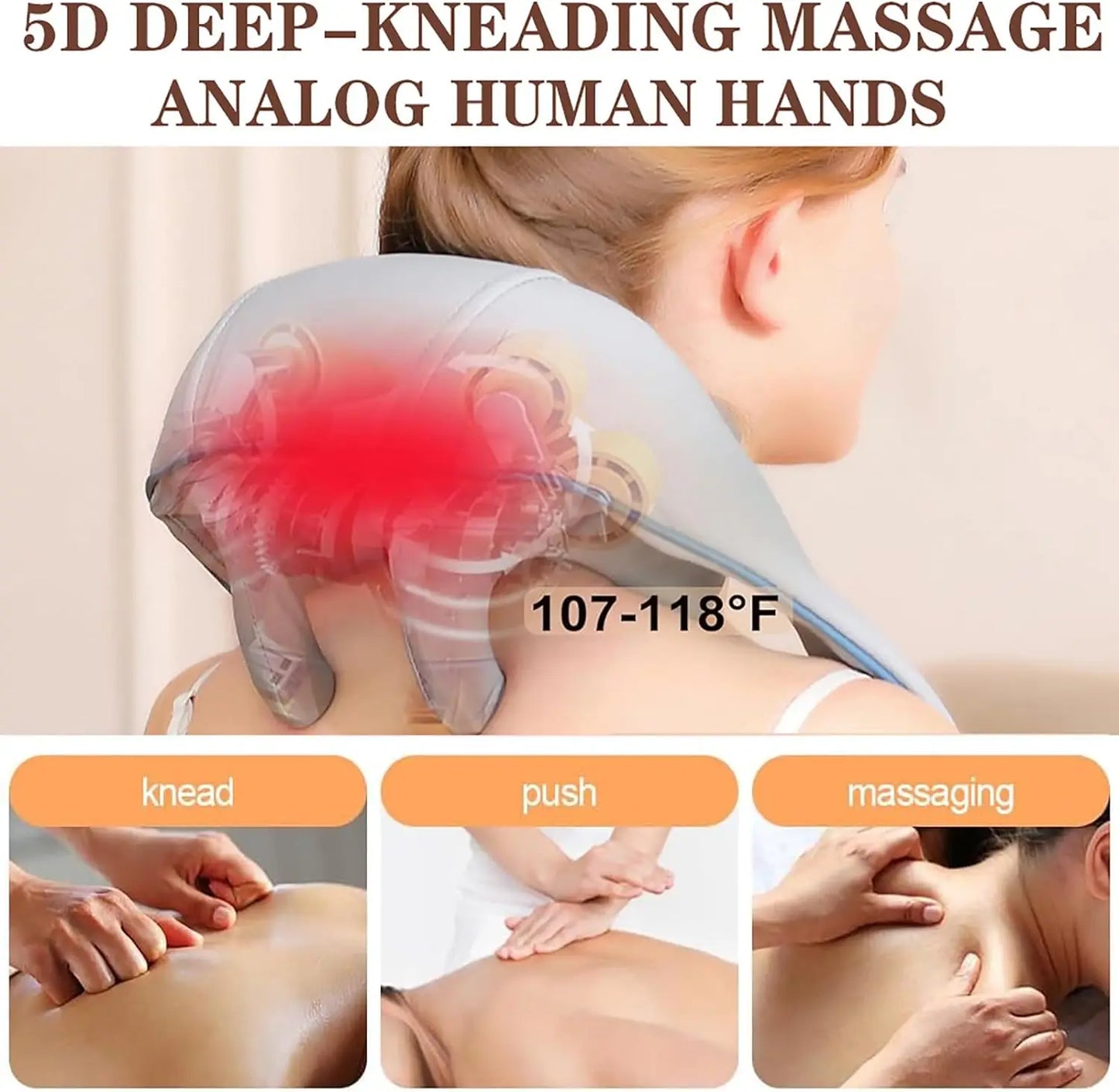 Heated Neck and Shoulder Massager - FZ-666 for Full Body Relief