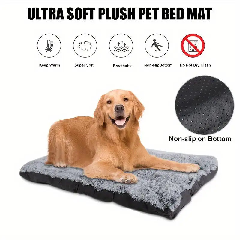 Luxury Dog Bed - Cozy Washable Anti-Slip Plush Sleeping Mats for Small and Large Dogs