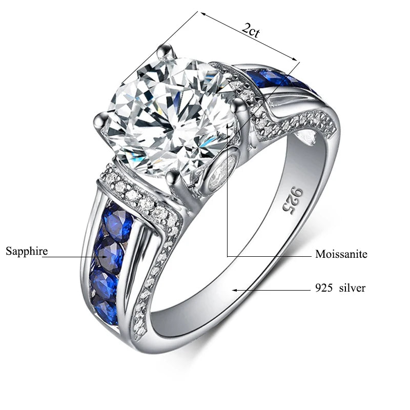 Moissanite Wedding Ring Gold in 14K/18K Yellow Gold – GRA Certified – VVS1 D Color