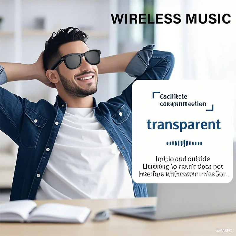 SENBONO L801 Outdoor Smart Glasses, Large Battery, WIFI Video Recording, AI Voice Assistant, Smart Glasses Camera