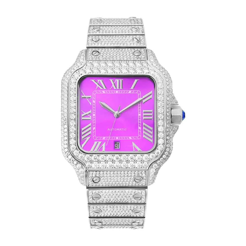 New Stylish Hip Hop Iced Out Diamond Jewelry Watches Automatic D Color VVS Moissanite Watch Past Diamond Tester