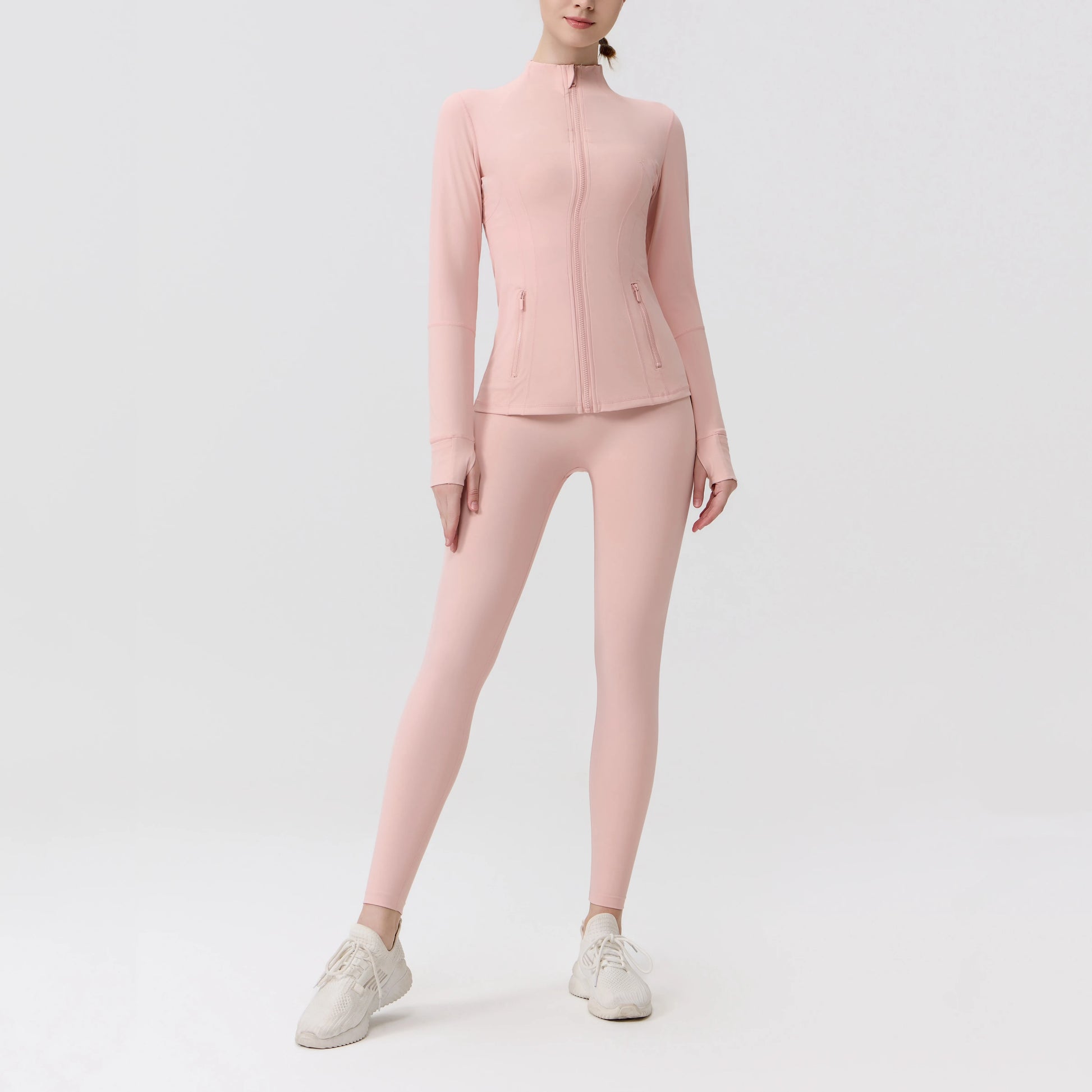 Women’s Yoga Jacket and Pants Set Slimming 2‑Piece Running Sportswear