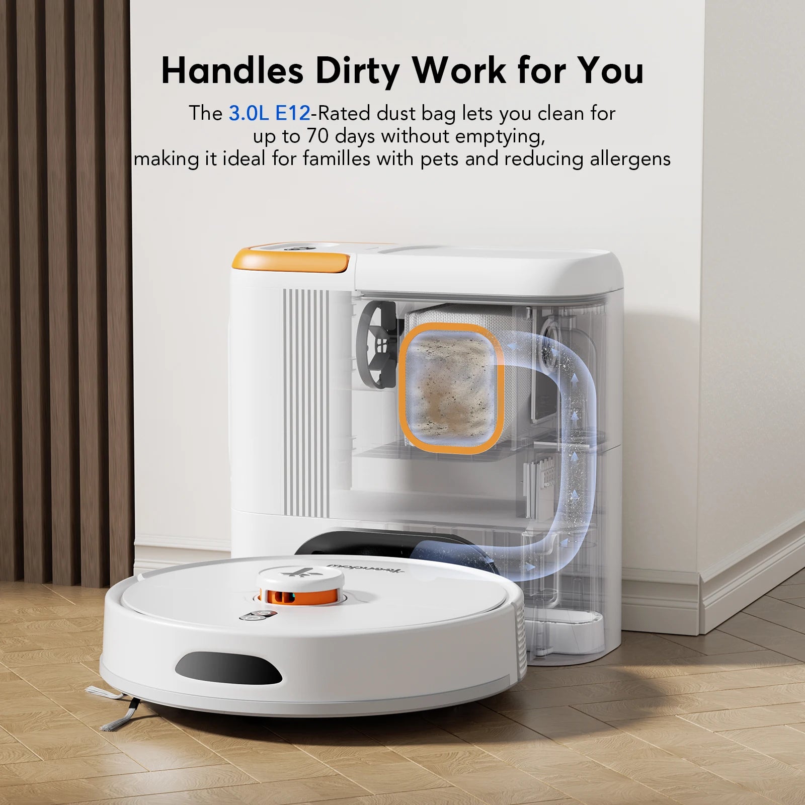 FS Robot Vacuum Cleaner - Wet & Dry, LDS Navigation, App-Controlled, 6000Pa Power