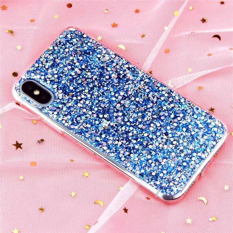 Luxury Glitter Epoxy Phone Case – Crystal Soft Cover for iPhone 11–15 Pro Max