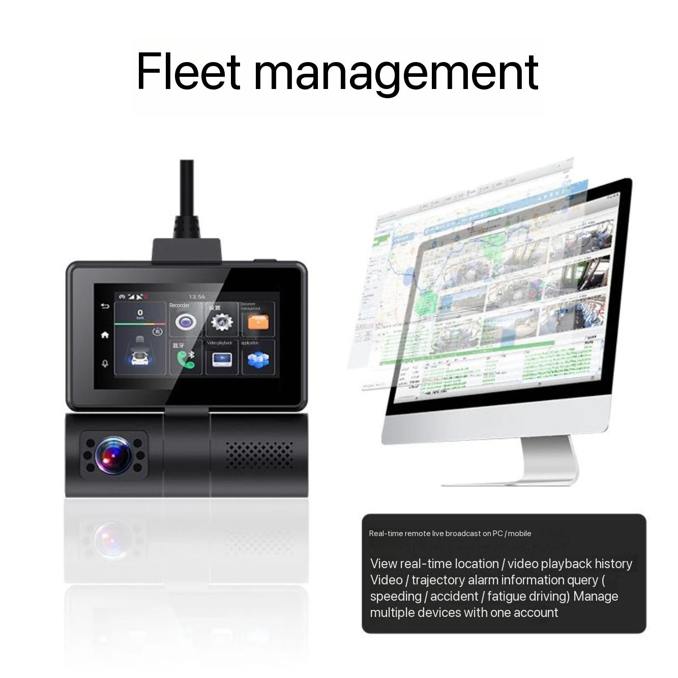 Android 10 4G Car DVR Dash Cam – 1080P, ADAS, Real‑Time Streaming, GPS Tracking