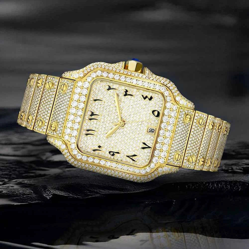 New Stylish Hip Hop Iced Out Diamond Jewelry Watches Automatic D Color VVS Moissanite Watch Past Diamond Tester