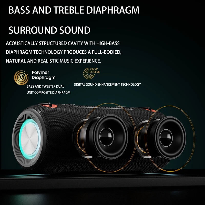 OEM XL09 Portable Wireless Speaker with RGB Lights and Waterproof Design