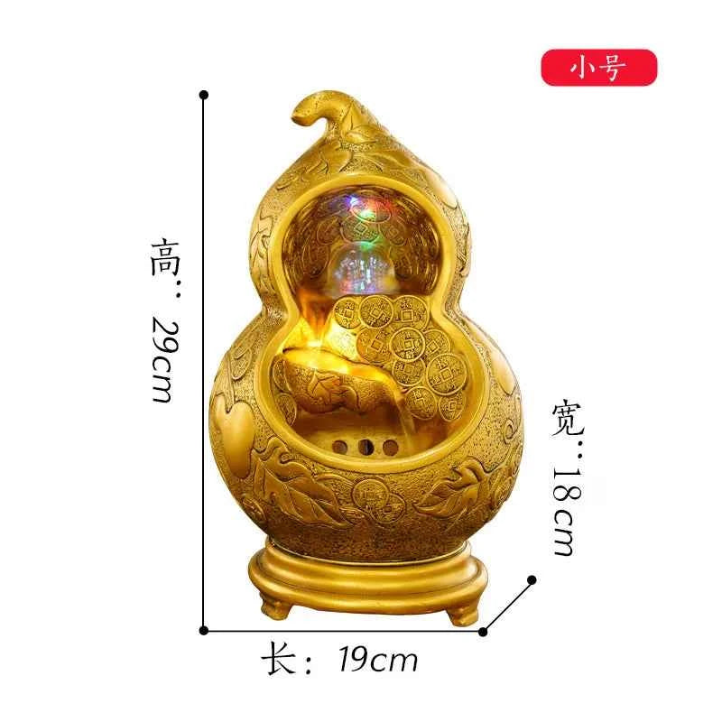 Feng Shui Water Flowing Desk Decoration Atmospheric Wealth-Making Office Bar Ornaments Opening Gifts Wheel for Home Decor