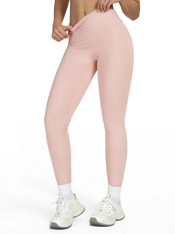 Women’s High Waist Breathable Full Length Solid Spandex Nylon Pants