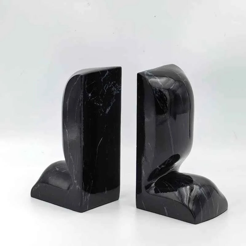 Creative Culture Resin Bookends Unique Art Deco Design for Home Office Living Room Triangle Bookend Decorations Enhance Study
