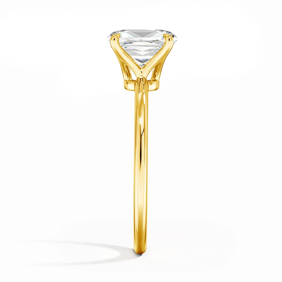 Moissanite Wedding Ring Gold in 14K/18K Yellow Gold – GRA Certified – VVS1 D Color