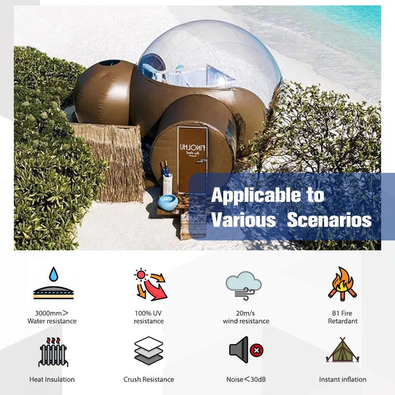 Resort Transparent Bubble Tent Dome – Luxury PVC Outdoor Inflatable House