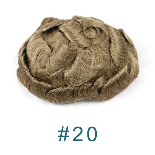 Super Natural Hairline 0.02mm Ultra‑Thin Skin V‑Loop Men’s Toupee 1B20/520