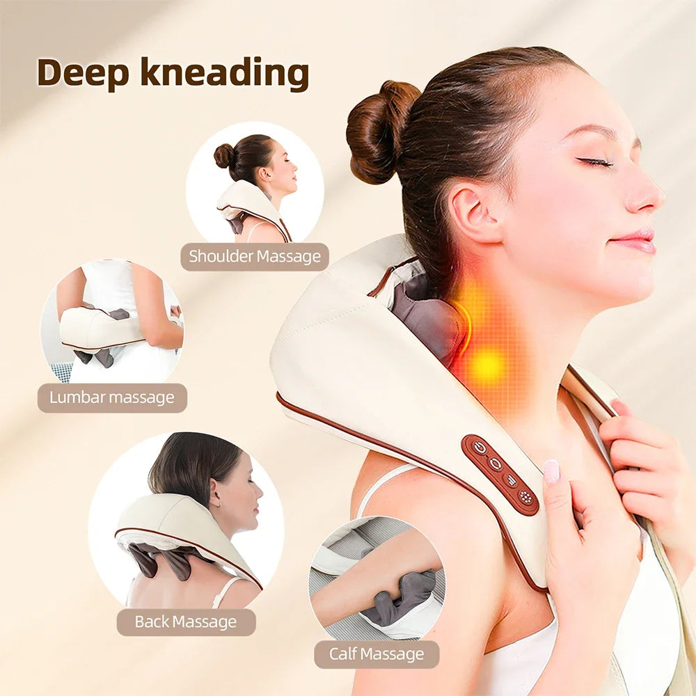 Heated Neck and Shoulder Massager - FZ-666 for Full Body Relief