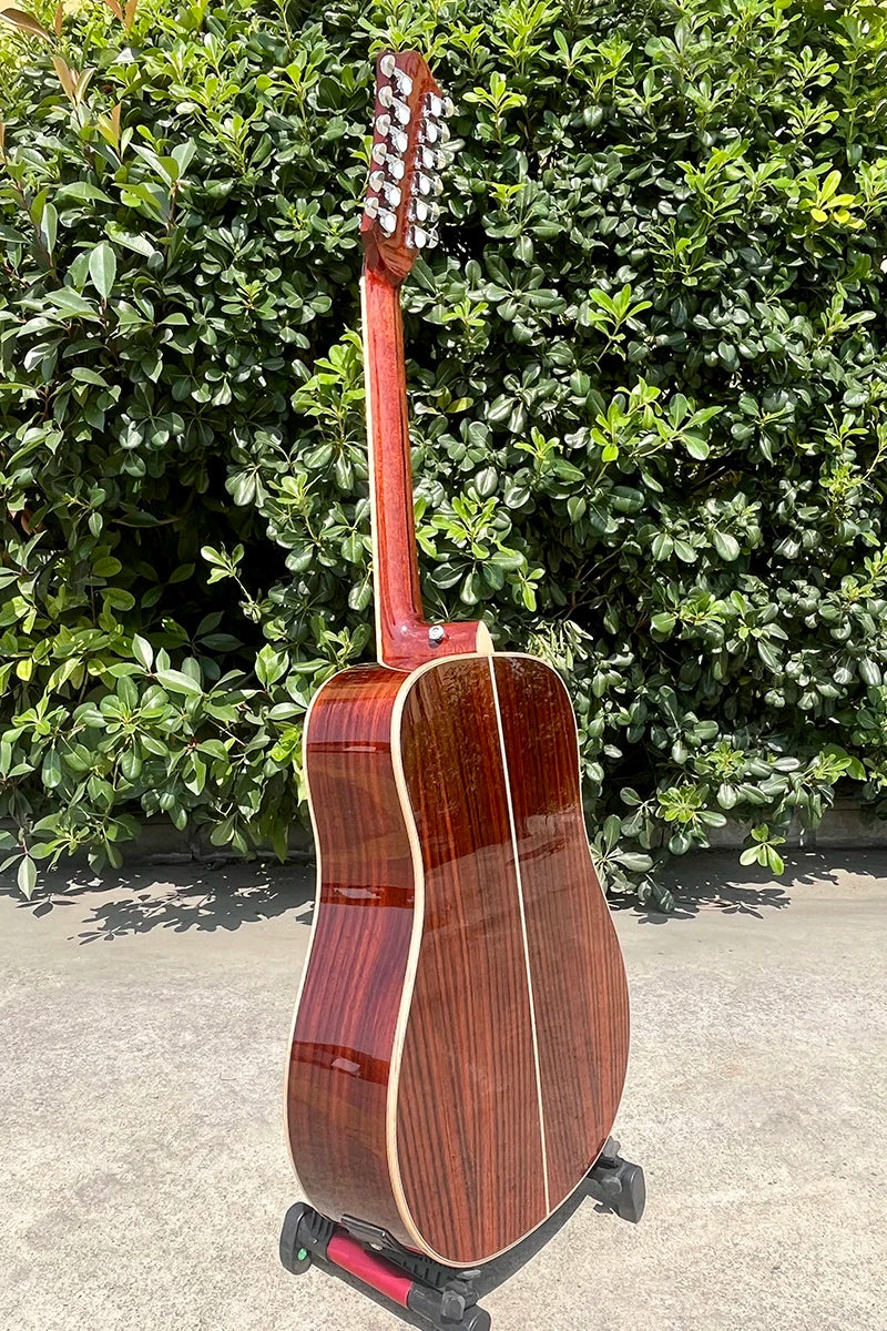 Aiersi 12-String Electric Acoustic Guitar – 41" Cutaway, Solid Spruce Top, Rosewood Body - Sidwell Sales