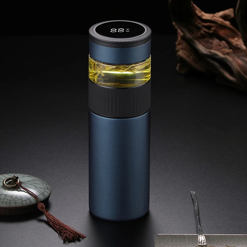 Smart LED Water Bottle - 380ml Stainless Steel Vacuum Flask with Temperature Display