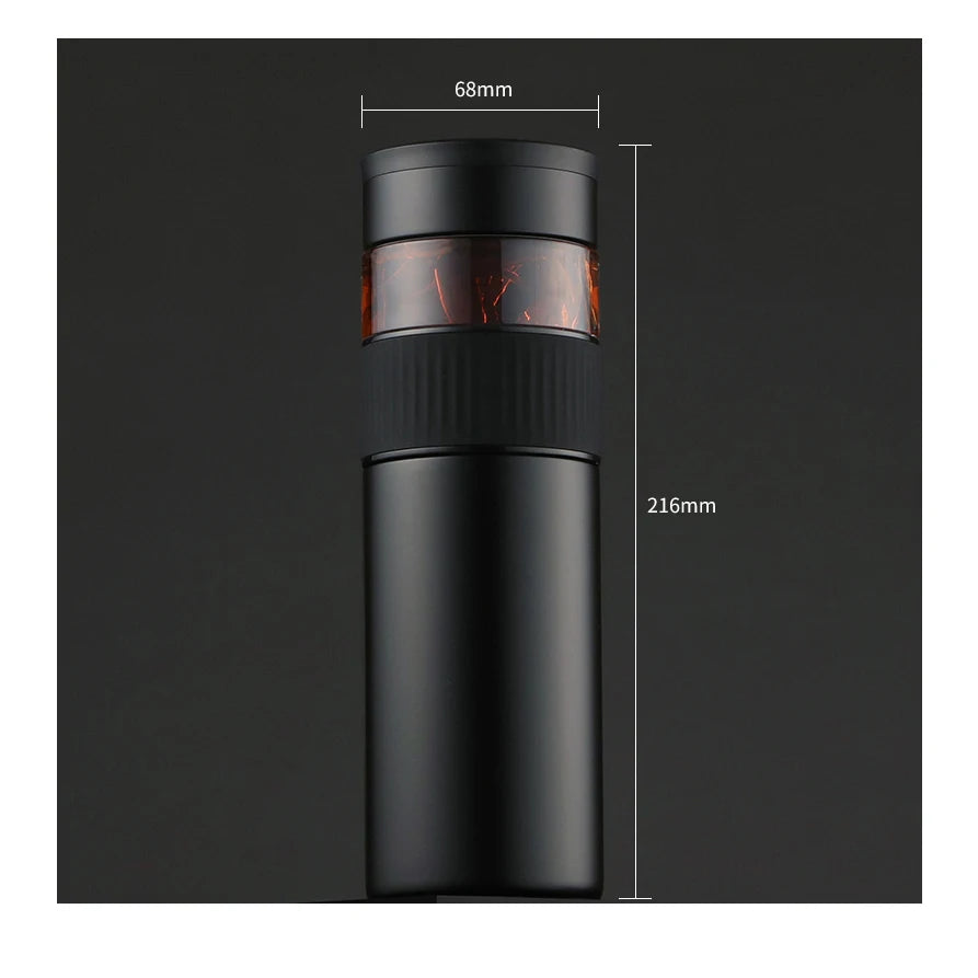 Smart LED Water Bottle - 380ml Stainless Steel Vacuum Flask with Temperature Display