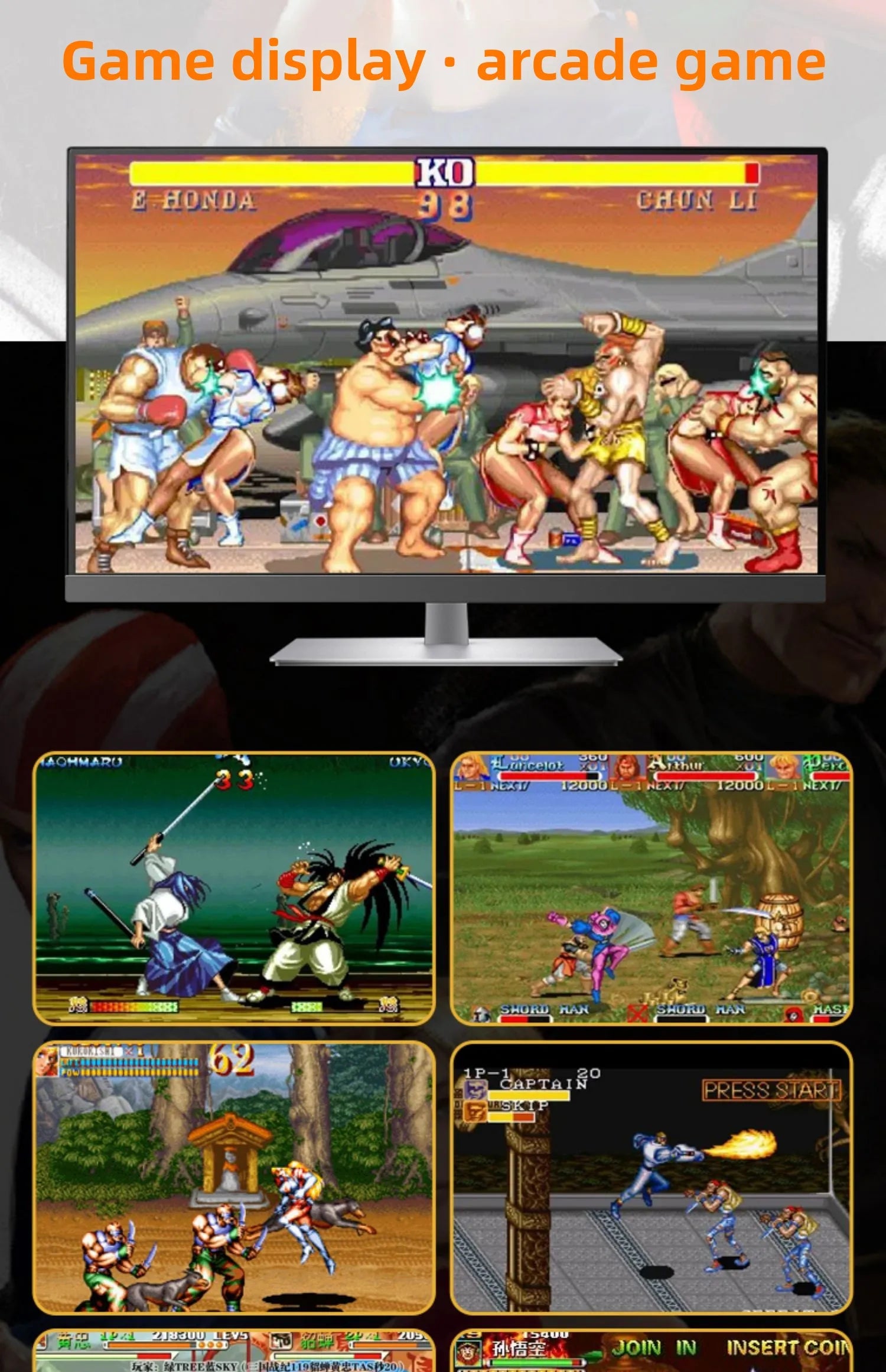 Pandor 2025 All-In-One Arcade Machine for Kids - King Fighters Game Console with Double Joystick for Home TV and Coin Operation