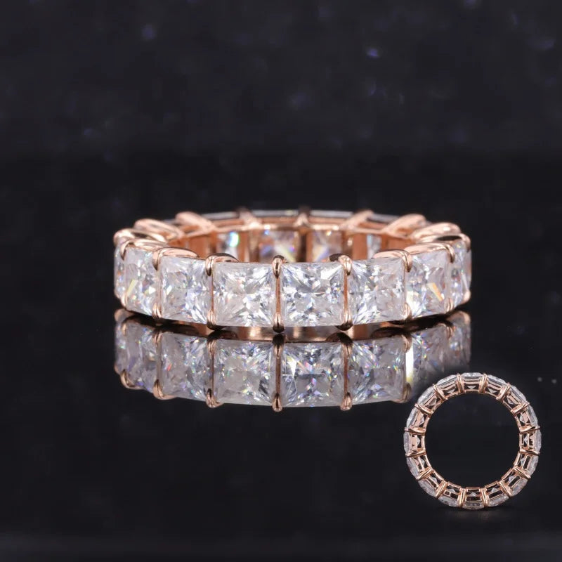 Starsgem Custom Diamond Tennis Band - Pure Diamond Eternity Jewelry Wedding Ring in 14K Solid Gold