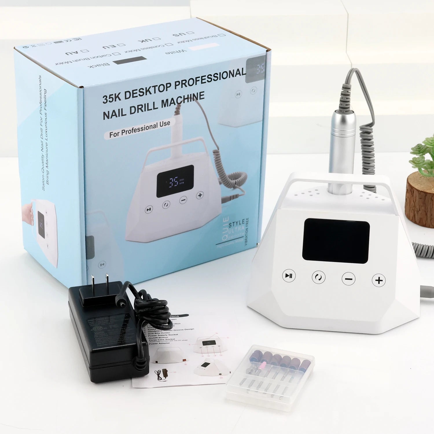 New 2025 Electric Nail Drill Machine 35000RPM for Manicure & Nail Art Design