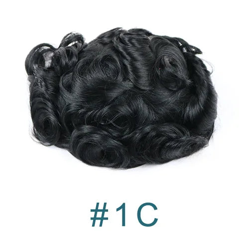 Super Natural Hairline 0.02mm Ultra‑Thin Skin V‑Loop Men’s Toupee 1B20/520