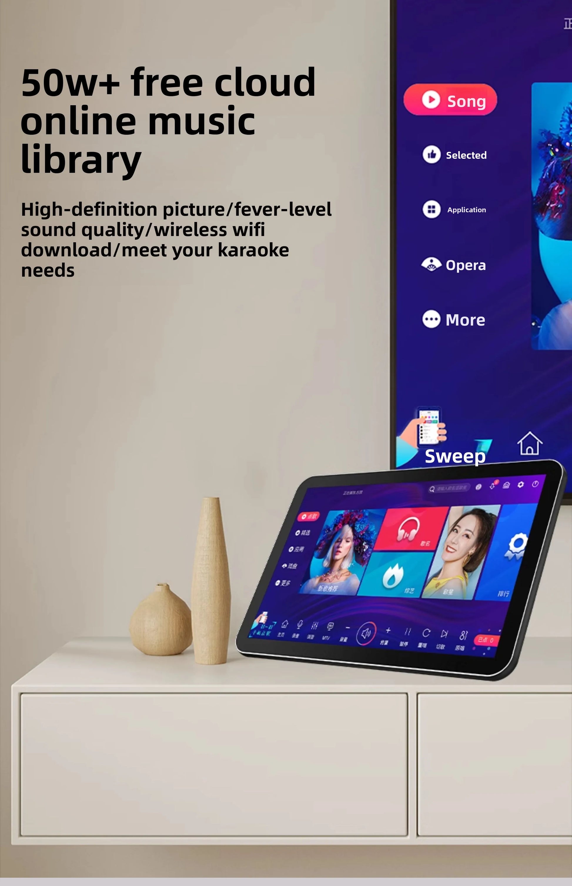 Bluetooth Karaoke Machine - Hot All-in-One Smart KTV with Touch Screen