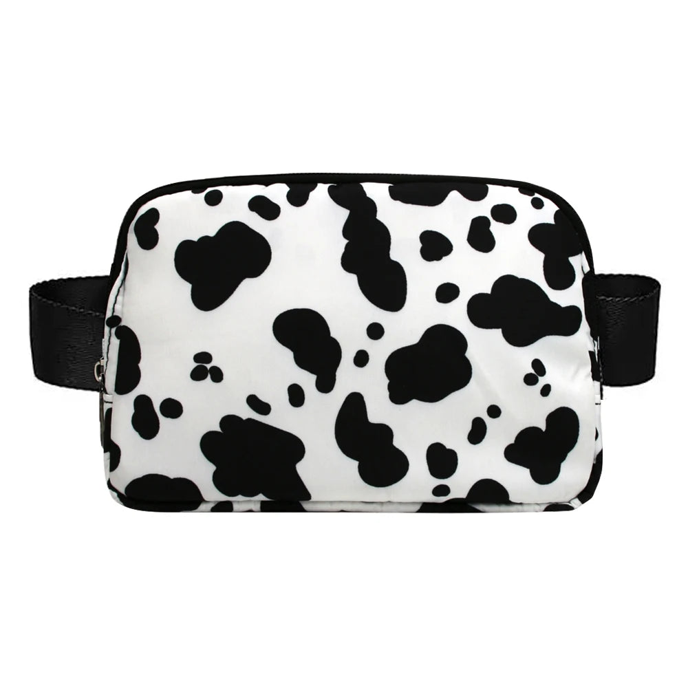 Women Waterproof Nylon Crossbody Running Chest Belt Bag Cute Sport Gym Funny Pack Waist Bag