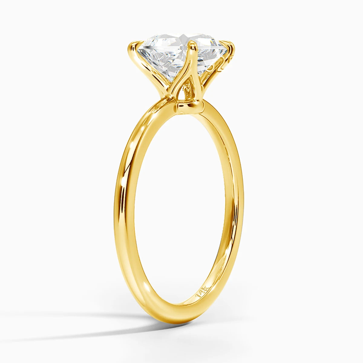 Moissanite Wedding Ring Gold in 14K/18K Yellow Gold – GRA Certified – VVS1 D Color