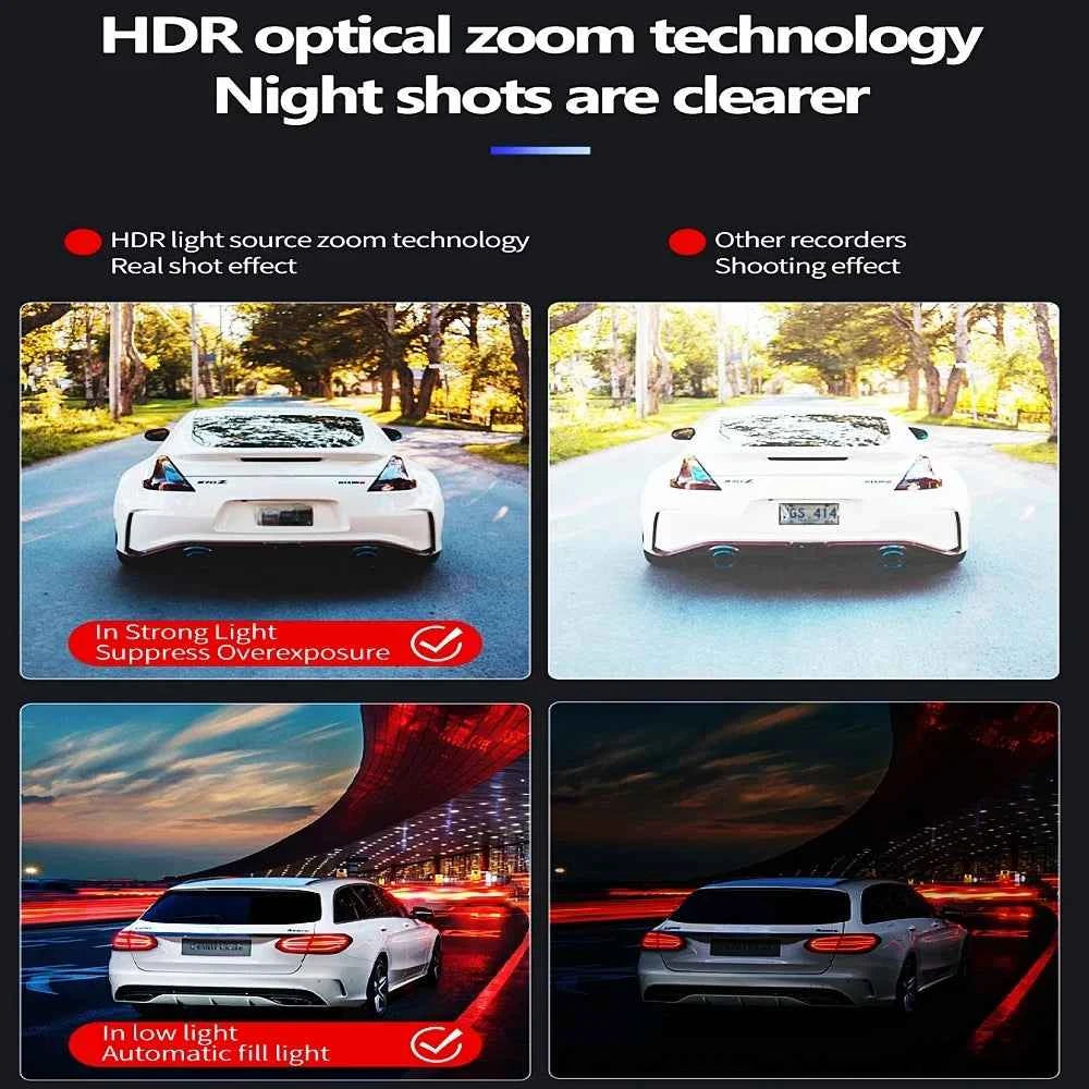 12" 4K + 1080P Dual Lens Rearview Mirror Dash Cam with WiFi GPS & Sony IMX415