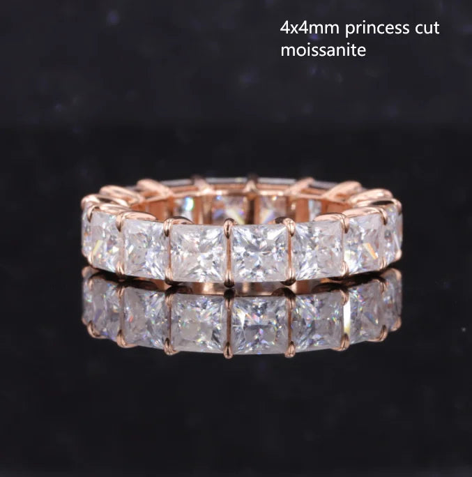Starsgem Custom Diamond Tennis Band - Pure Diamond Eternity Jewelry Wedding Ring in 14K Solid Gold