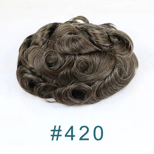 Super Natural Hairline 0.02mm Ultra‑Thin Skin V‑Loop Men’s Toupee 1B20/520