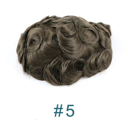 Super Natural Hairline 0.02mm Ultra‑Thin Skin V‑Loop Men’s Toupee 1B20/520