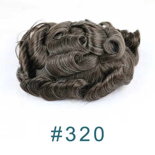 Super Natural Hairline 0.02mm Ultra‑Thin Skin V‑Loop Men’s Toupee 1B20/520
