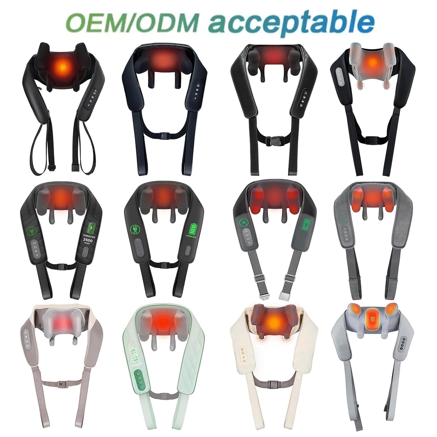 Heated Neck and Shoulder Massager - FZ-666 for Full Body Relief