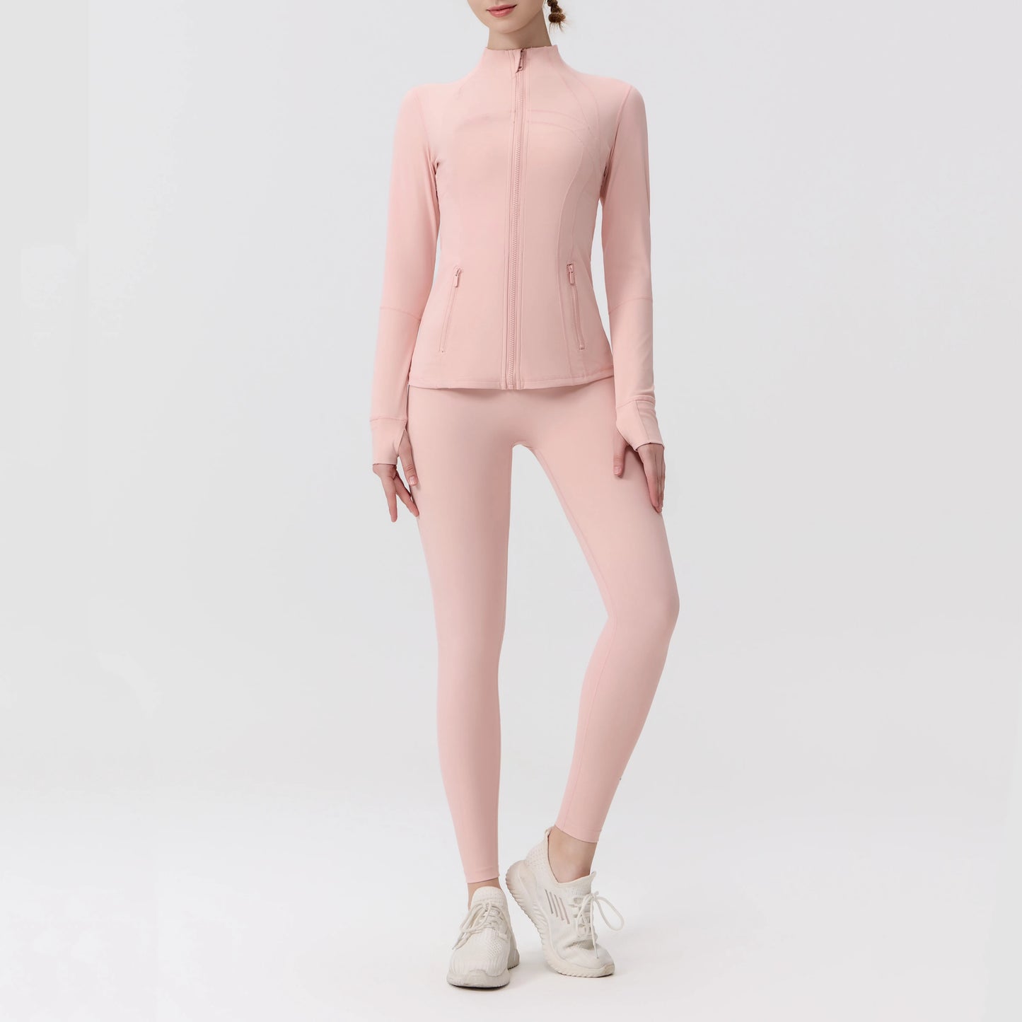 Women’s Yoga Jacket and Pants Set Slimming 2‑Piece Running Sportswear