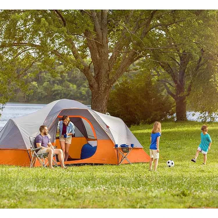 Outdoor 5‑6 Person Hunting Tent, Double‑Layer Waterproof Windproof Camping Shelter