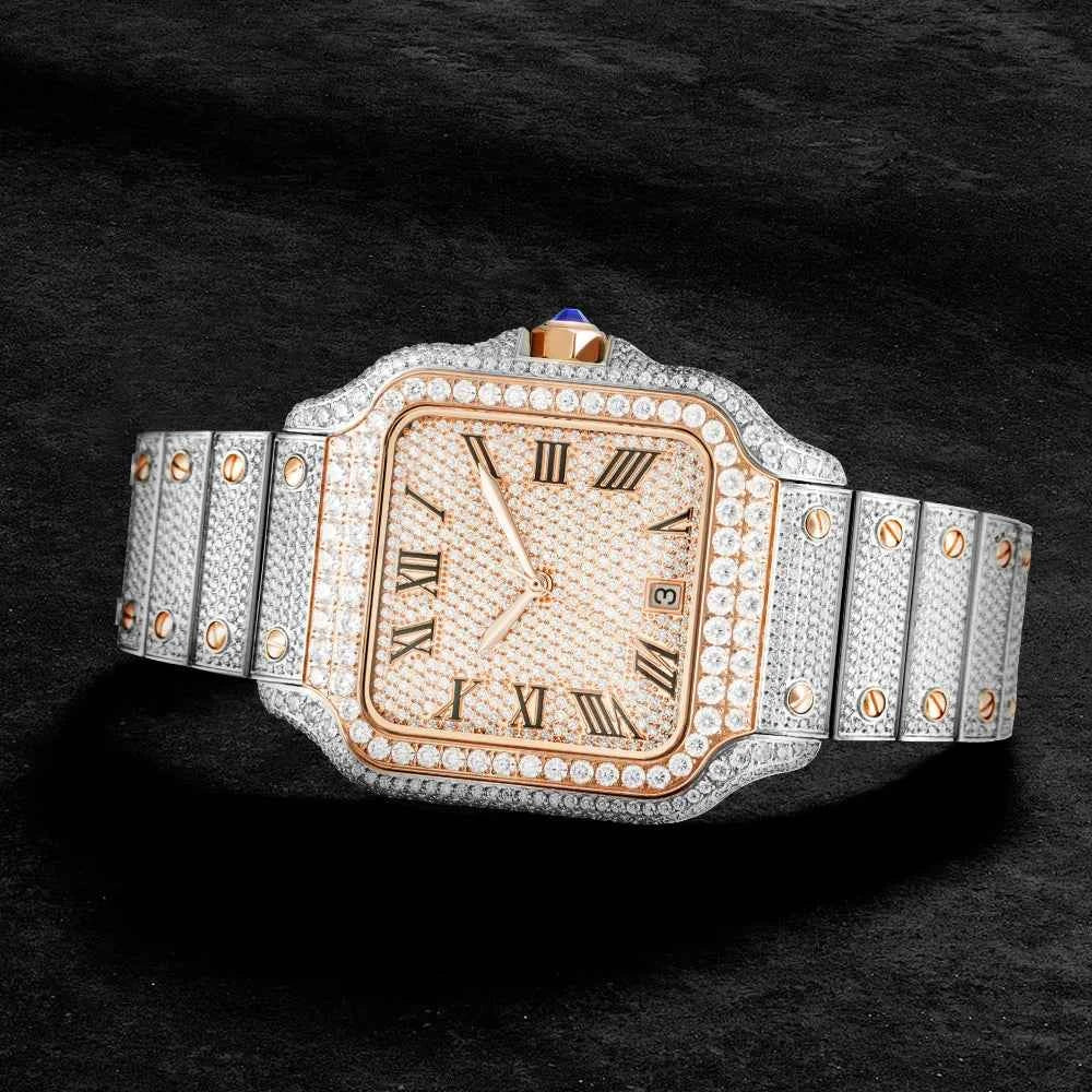 New Stylish Hip Hop Iced Out Diamond Jewelry Watches Automatic D Color VVS Moissanite Watch Past Diamond Tester