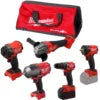18V Red Cordless Tool Kit with Impact Wrench & 3-in-1 Drill