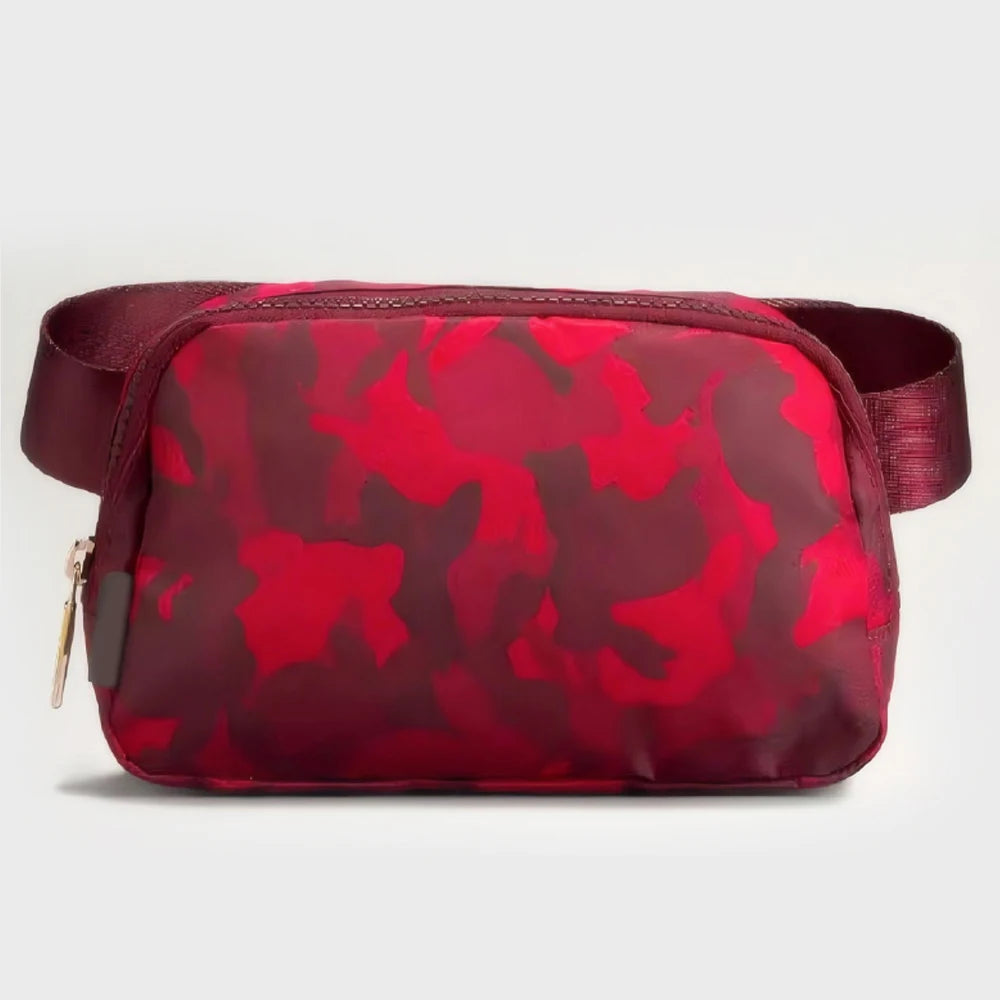 Women Waterproof Nylon Crossbody Running Chest Belt Bag Cute Sport Gym Funny Pack Waist Bag