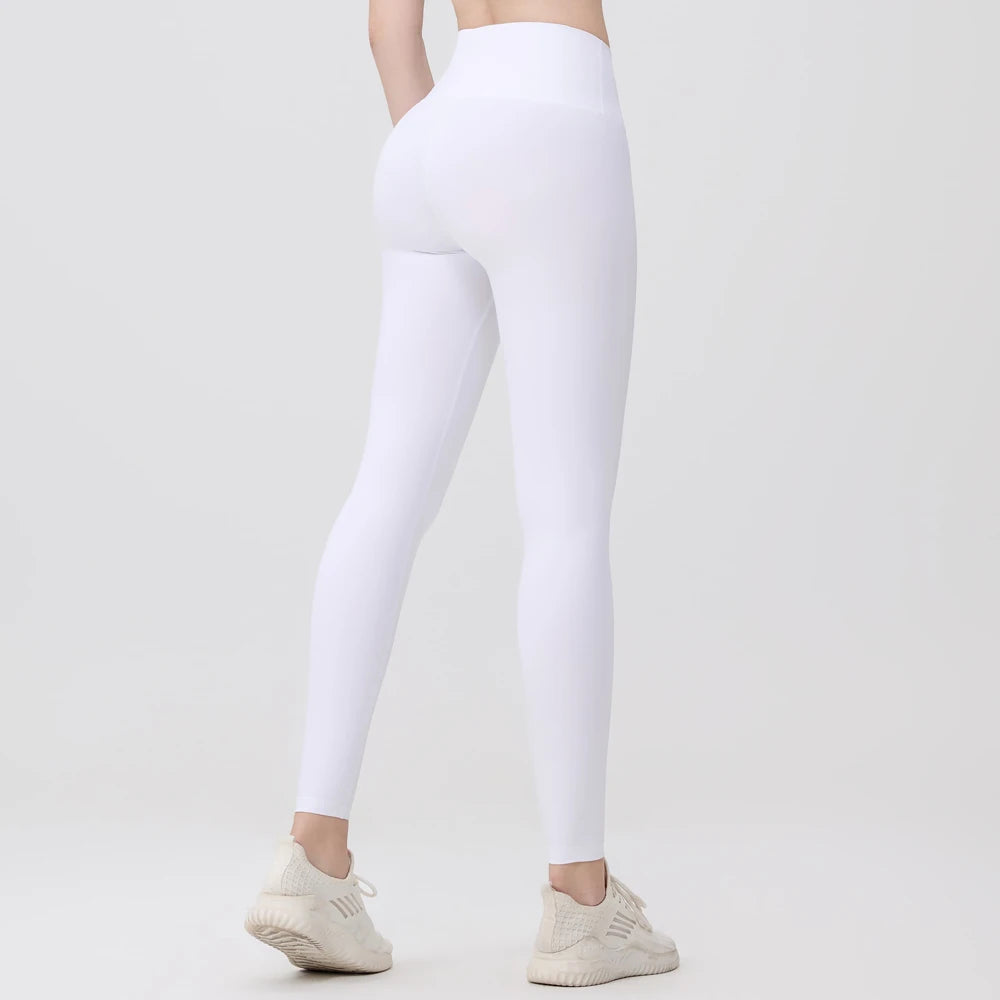 High Waist Women’s Solid Full Length Breathable Spandex Nylon Pants