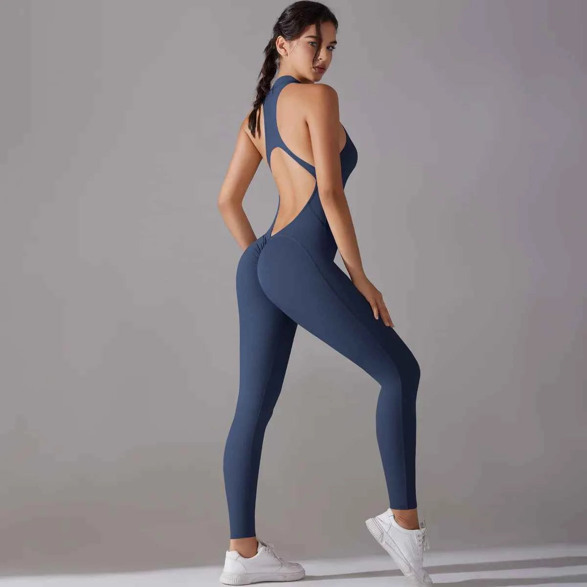 Women’s Tummy Control Butt Lift Sports Bodysuit Fitness Yoga Outfit
