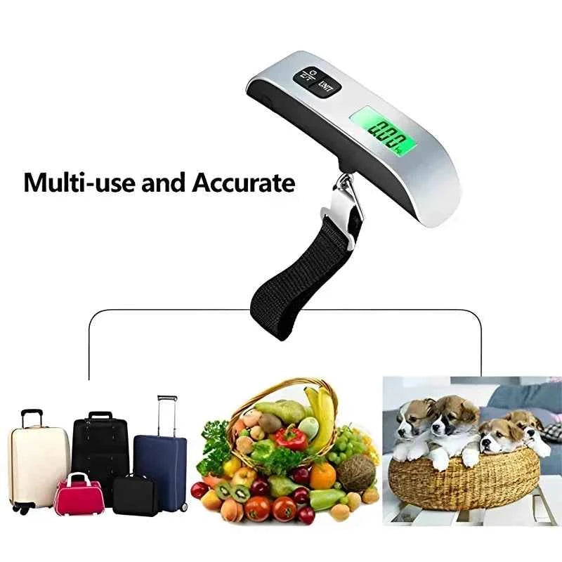Portable Digital Luggage Scale 50kg/110lb — LCD Travel Weight Checker