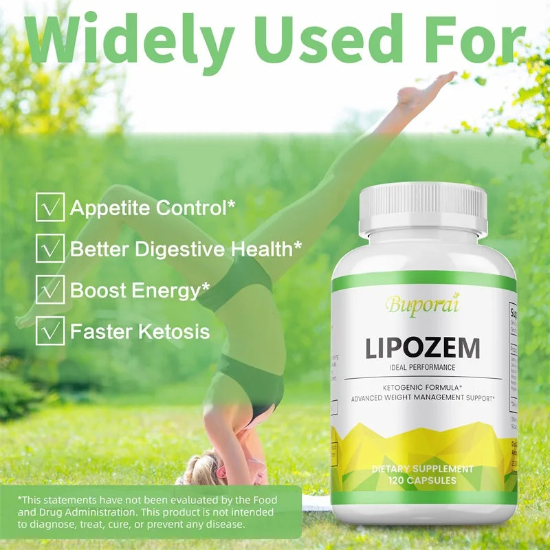 Lipozem Capsules - Boosts Metabolism, Boosts Energy, Burns Fat, Suppresses Appetite, Promotes Digestive Health, Boosts Immunity