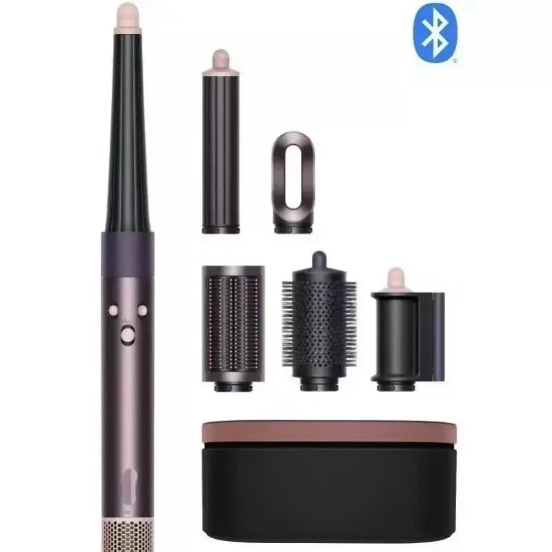 HS08 5‑in‑1 Hair Styling Tool Curling Iron Dryer Straightener Brush Bluetooth