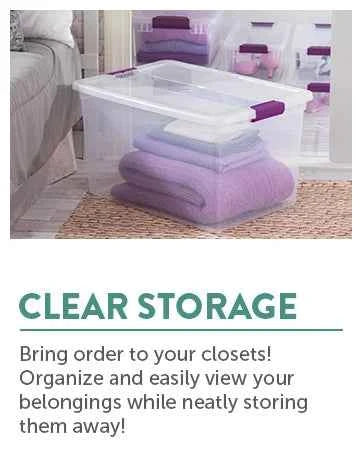12-Pack Latching Box, Under Bed Storage Bins with Lids, Clear Plastic, 15 Quart - Heavy-Duty Organizing Containers for Close