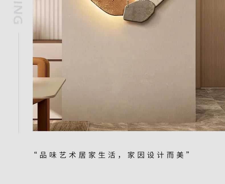 Lucky Stone Modern Wall Clock - High-End Silent Home Clock for Living Room and Wall Hanging