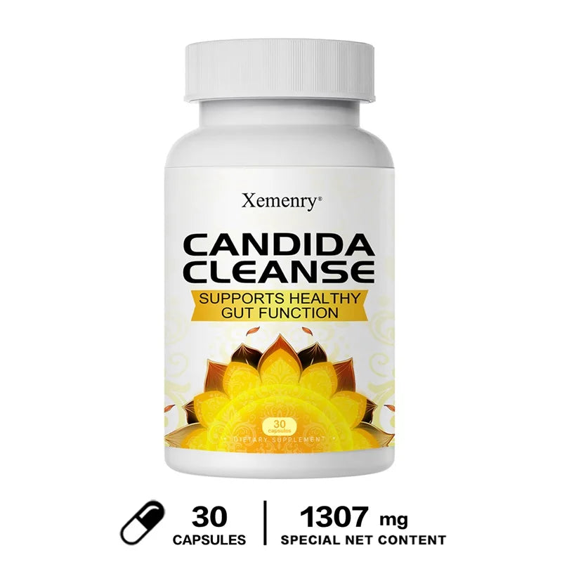 Xemenry Candida Cleanse – Intestinal Detox & Digestive Support (30/60 Capsules)